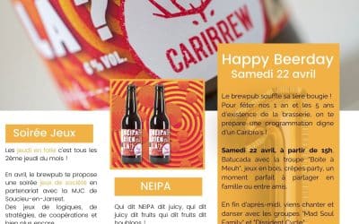 Évènements Brewpub Avril 2023